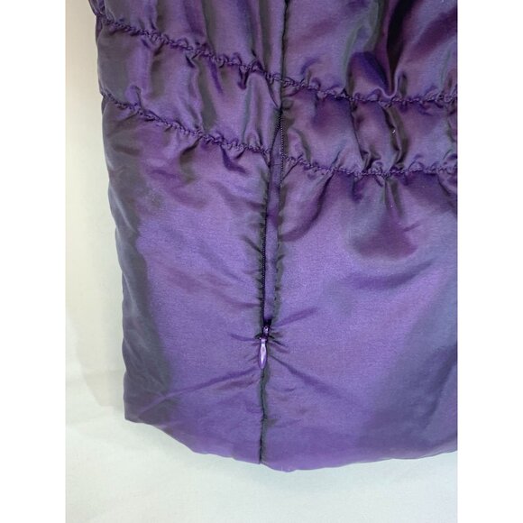 Jane Ashley Womens Size S Quilted Puffer Vest Purple Sleeveless Full Zip Pockets - Picture 7 of 11